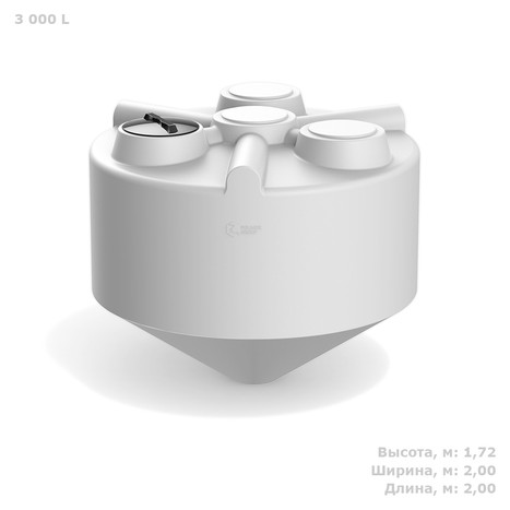 Фото-27250 Емкость конусообразная KV 3000 литров (ЦКТ)