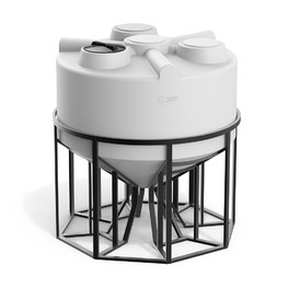 Емкость конусообразная KV 3000 литров (ЦКТ) с обрешеткой