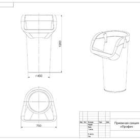Фото-32390 Приёмная секция мусоросброса «Профи» Полимер-Групп