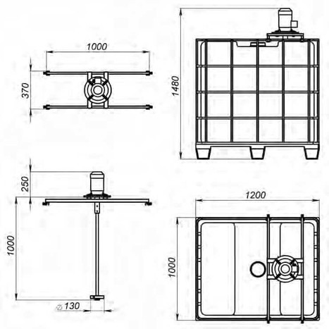 Фото-28022 Быстроходный миксер Микс DSL для еврокуба