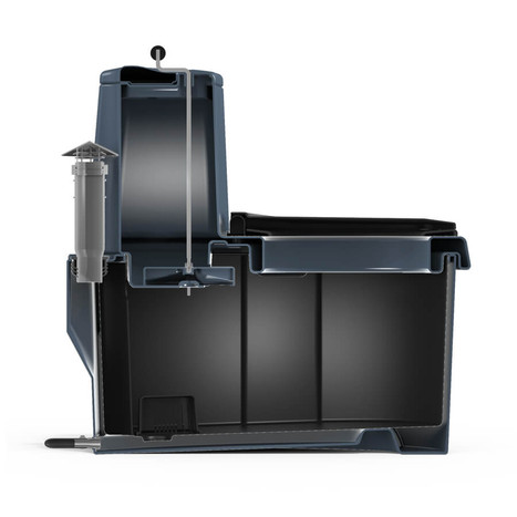 Фото-34039 Торфяной биотуалет «РОСА» PREMIUM серого цвета.