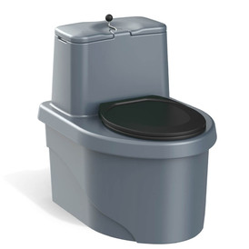 Фото-34015 Торфяной биотуалет «РОСА» PREMIUM серого цвета.