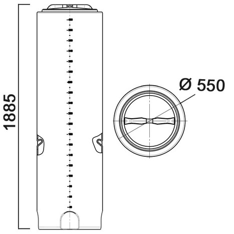Фото-24250 Емкость цилиндрическая вертикальная 405 литров с дыхательным клапаном