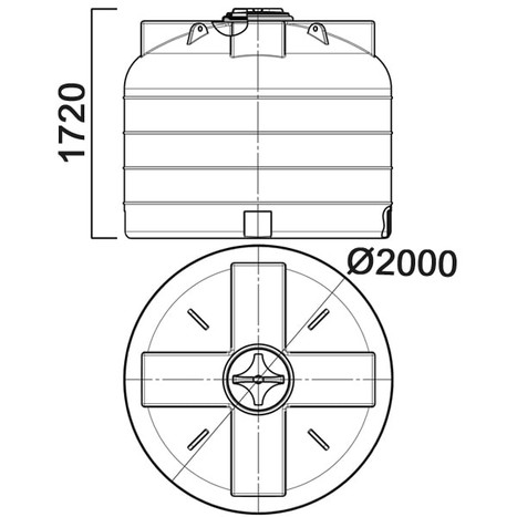 Фото-24474 Емкость цилиндрическая вертикальная 4500 литров с дыхательным клапаном