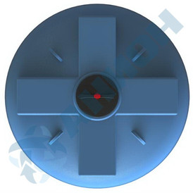 Фото-24470 Емкость цилиндрическая вертикальная 4500 литров с дыхательным клапаном