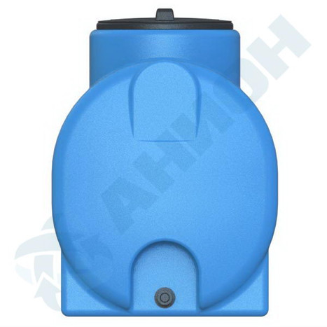 Фото-24610 Емкость цилиндрическая горизонтальная 300 литров с дыхательным клапаном и сливом