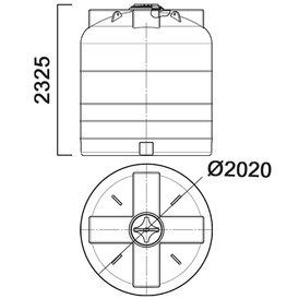 Фото-23338 Емкость цилиндрическая вертикальная 6100 литров с дыхательным клапаном