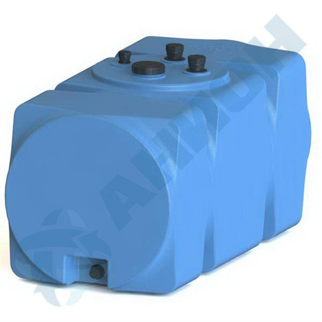 Фото-26206 Емкость прямоугольная горизонтальная 500 литров для дизельного топлива со сливом