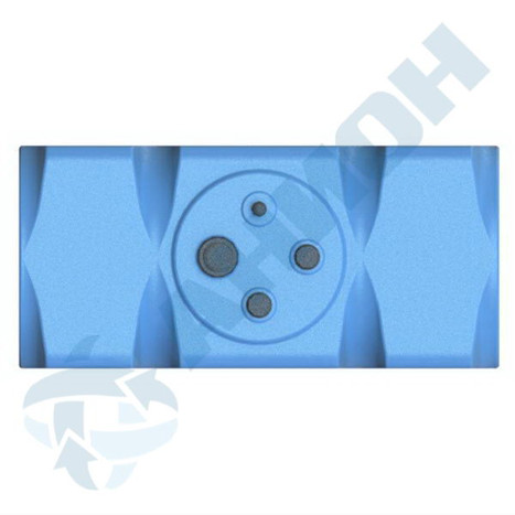 Фото-26218 Емкость прямоугольная горизонтальная 500 литров для дизельного топлива со сливом