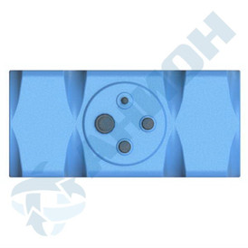 Фото-26218 Емкость прямоугольная горизонтальная 500 литров для дизельного топлива со сливом