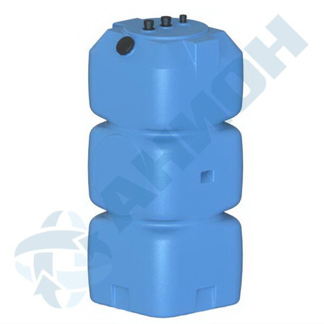 Фото-26246 Емкость прямоугольная вертикальная 800 литров для дизельного топлива со сливом