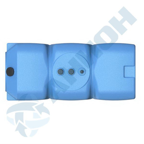 Фото-26270 Емкость прямоугольная горизонтальная 800 литров для дизельного топлива со сливом