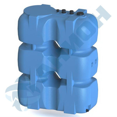 Фото-26278 Емкость прямоугольная 1000 литров для дизельного топлива со сливом