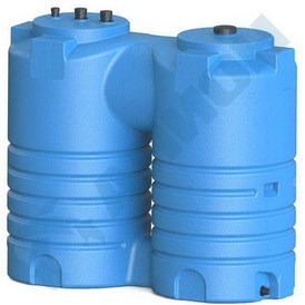 Емкость вертикальная 1000 литров для дизельного топлива со сливом