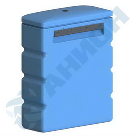 Фото-26358 Бак навесной прямоугольный вертикальный 150 литров с кронштейном