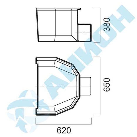 Фото-32770 Желоб рыбного контейнера кр2500 с патрубком д=200мм