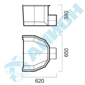 Фото-32770 Желоб рыбного контейнера кр2500 с патрубком д=200мм