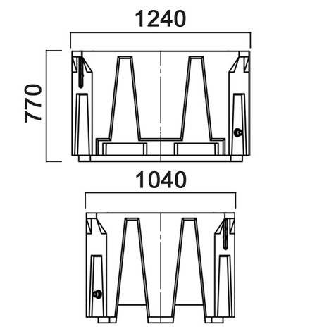 Фото-32882 Контейнер изотермический И620С (полезный объем 600 литров) со сливом BCS56х4 без крышки