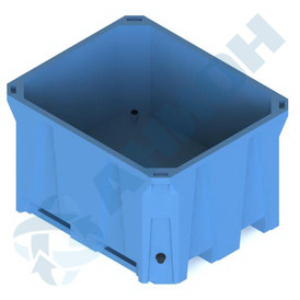 Контейнер изотермический И620С (полезный объем 600 литров) со сливом BCS56х4 без крышки