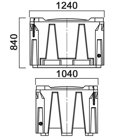 Фото-32934 Изотермический контейнер 600 литров с крышкой