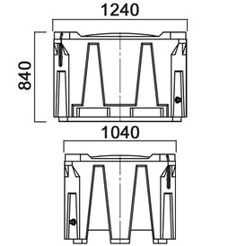 Фото-32934 Изотермический контейнер 600 литров с крышкой