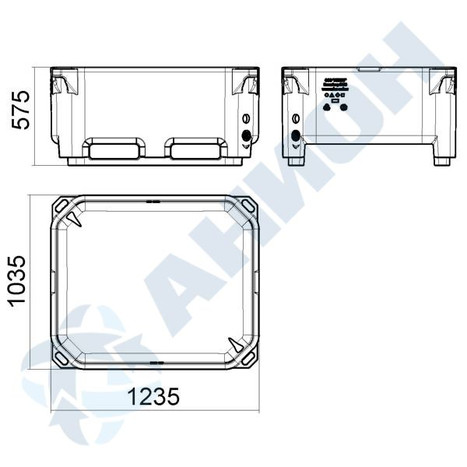 Фото-32954 Контейнер изотермический 400 литров со сливом BCS56х4 без крышки