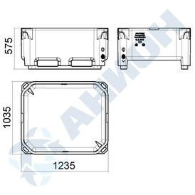 Фото-32954 Контейнер изотермический 400 литров со сливом BCS56х4 без крышки