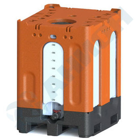 Еврокуб 1000 литров в жестком пластиковом кожухе, со сливом, уплотнительная резина epdm