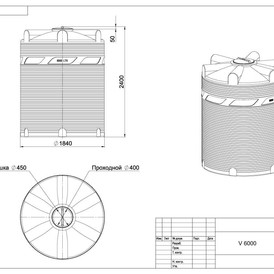 Фото-24870 Емкость V 6000 литров (TV6000S1) черная