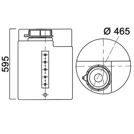 Фото-29034 Дозировочный контейнер 60 литров со сливом