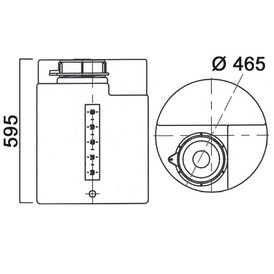 Фото-29034 Дозировочный контейнер 60 литров со сливом