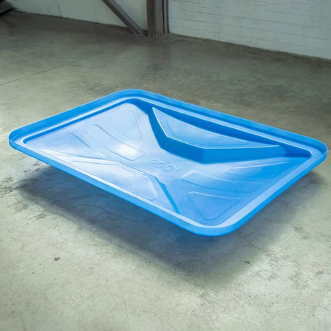 Фото-25334 Ванна KN 600л NEW синяя с крышкой