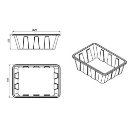 Фото-25366 Ванна KN 600л NEW синяя с крышкой