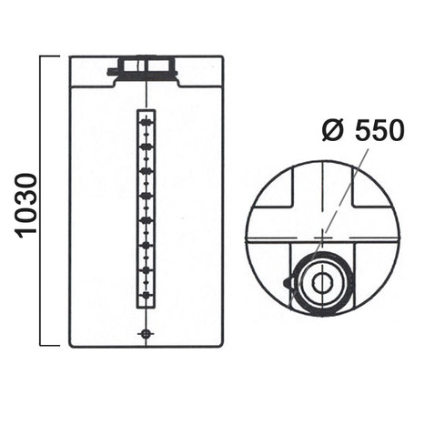 Фото-29038 Дозировочный контейнер 200 литров со сливом