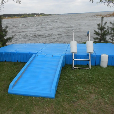 Фото-32158 Сходня к модульному пластиковому понтону с переходником