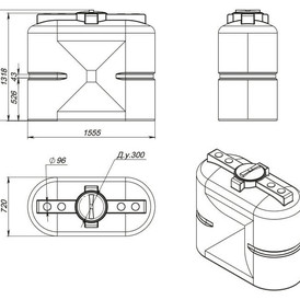 Фото-25466 Емкость S 1000 литров синяя