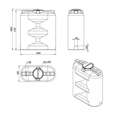Фото-25474 Емкость S 1500 литров (белая)