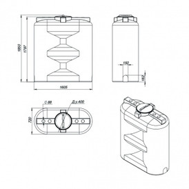 Фото-25474 Емкость S 1500 литров (белая)