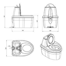 Фото-31910 Копия Торфяной туалет Rostok Комфорт графит