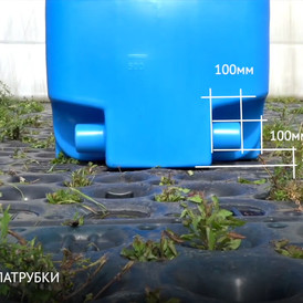 Фото-26450 Емкость ST 2000 литров с патрубками 100мм и с откидной крышкой