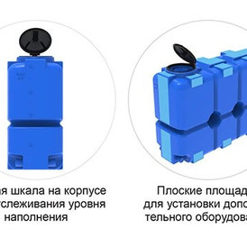 Фото-26434 Емкость ST 2000 литров с патрубками 100мм и с откидной крышкой