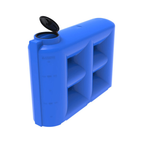 Фото-26534 Емкость Экопром S 3000 литров с откидной крышкой синяя