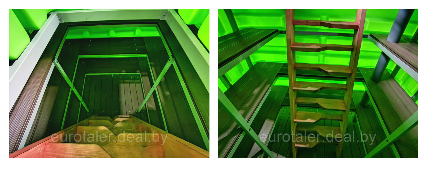 Спуск в пластиковый погреб