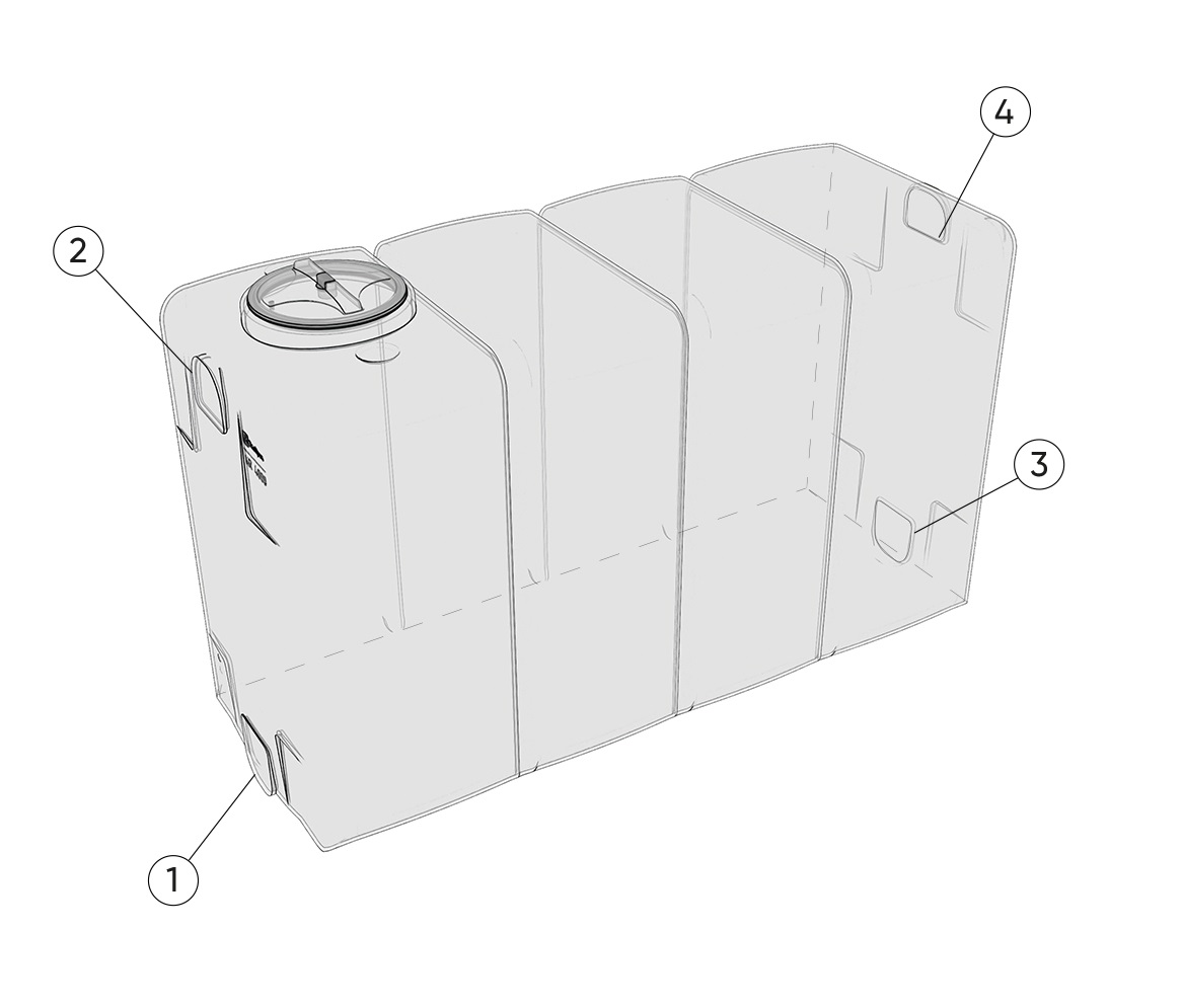 площадки для установки патрубков емкостей серии KR